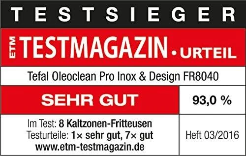Gruzdintuvė Keptuvė Tefal Oleoclean Pro FR8040 (3,5 l, 1,2kg, 2300 W, plieno spalvos)