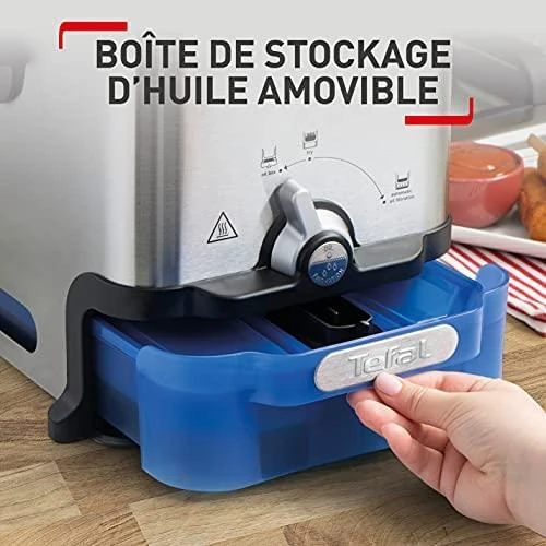 Gruzdintuvė Keptuvė Tefal Oleoclean Pro FR8040 (3,5 l, 1,2kg, 2300 W, plieno spalvos)