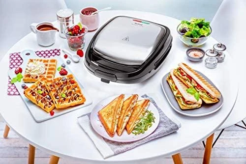 Sumuštinių keptuvas Tefal SW341D12 sumuštinių keptuvė 700 W Juoda, Nerūdijančiojo plieno