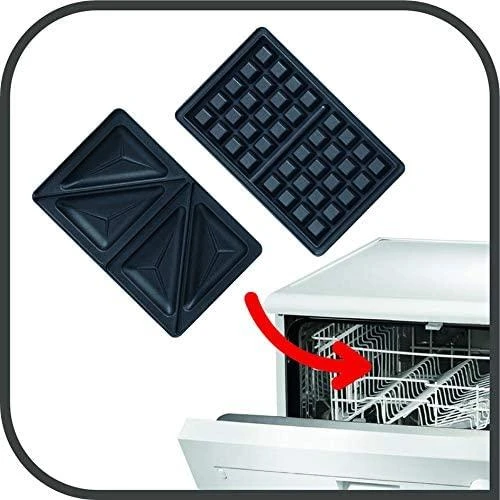 Sumuštinių keptuvas Tefal SW341D12 sumuštinių keptuvė 700 W Juoda, Nerūdijančiojo plieno