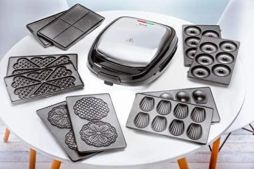 Sumuštinių keptuvas Tefal SW341D12 sumuštinių keptuvė 700 W Juoda, Nerūdijančiojo plieno