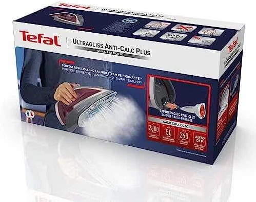 Tefal Ultragliss Anti-Calc Plus FV6830 Stoomstrijkijzer - 2800W Met Verwijderbare Kalkverzamelaar, 50g/min Stoom & 250g Stoomstoot