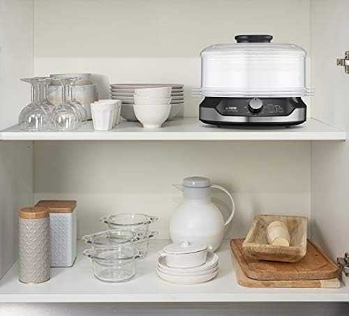 Garų puodas TEFAL | Maisto garintuvas | VC204810 Ultracompact | Juodas | 800 W | Talpa 9 l | Krepšelių skaičius 3