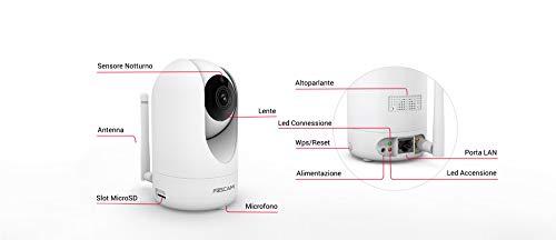 Shenzhen FOSCAM IP kamera R4M 4.0 MPix 2.4Ghz ir 5Ghz WDR IR 8m balta