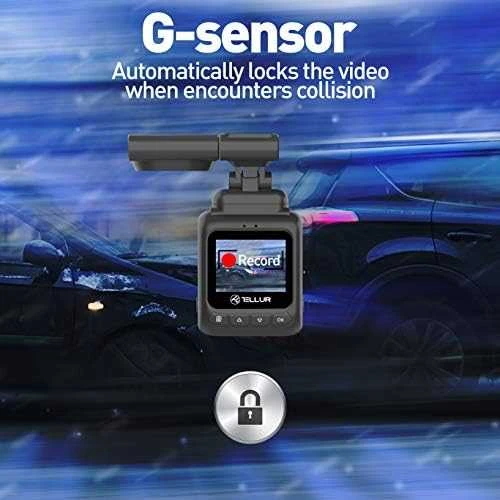 Tellur Dash Patrol DC2 FullHD 1080P, GPS Juodas