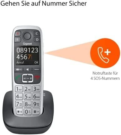 Gigaset fiksuotojo ryšio telefonas Gigaset E560 telefonas pilkas / sidabrinis S30852-H2708-B101