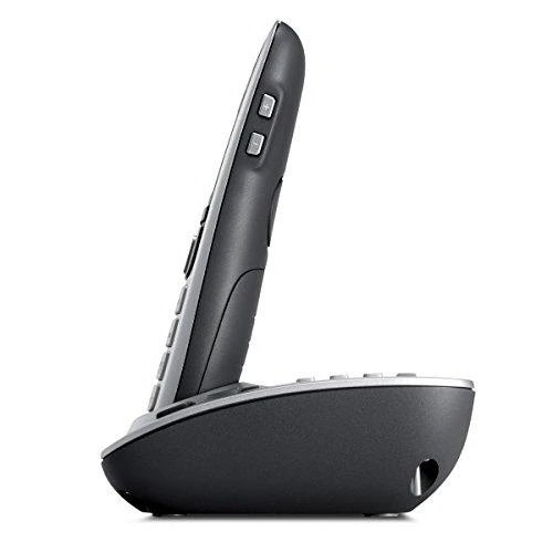 Gigaset E560A - DECT telefonas - Belaidis ragelis - Garsiakalbis - 200 įrašų - Skambintojo ID - Juodas,Sidabrinis