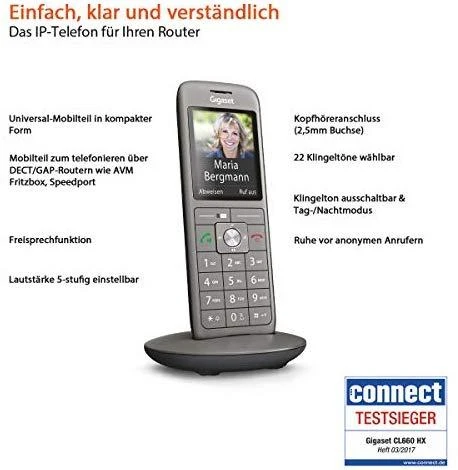 Gigaset CL660HX papildomas ragelis telefonui, pilkas