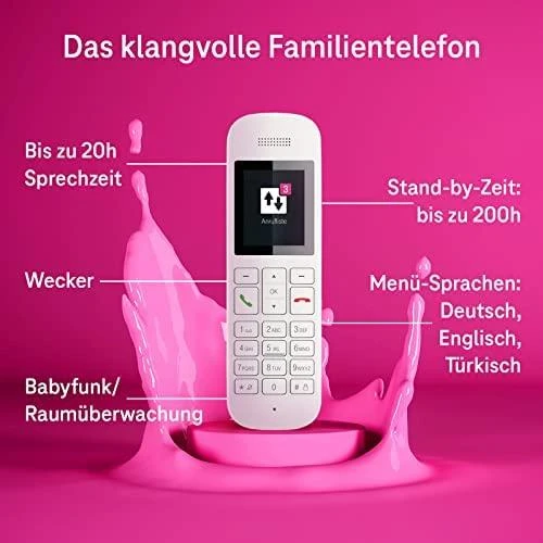 TLM Telekom Sinus A12 Analoginio ryšio / DECT telefonas Balta