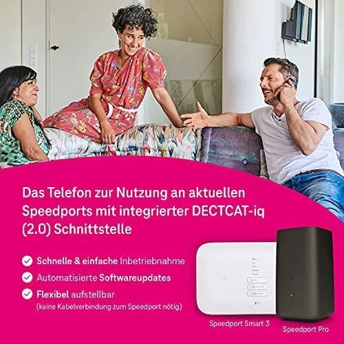 TLM Telekom Speedphone 52 DECT telefonas Skambintojo ID Juoda