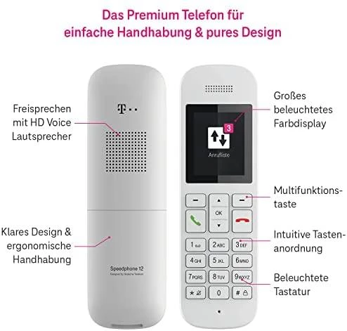TLM Telekom Speedphone 12 IP telefonas Balta TFT