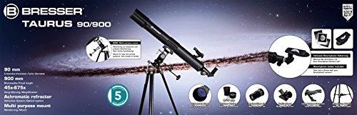 Teleskopas Bresser Taurus 90/900 NG >180x su išmaniojo telefono kameros adapteriu