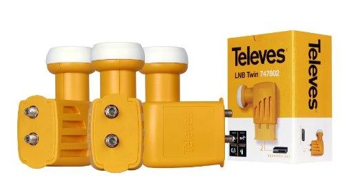 Televes TWIN LNB 747802 keitikliai su pakuote
