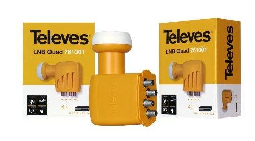 Televes Quad LNB keitiklis su keturiais išėjimais