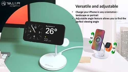 Tellur 3in1 MagSafe belaidis stalinis įkroviklis