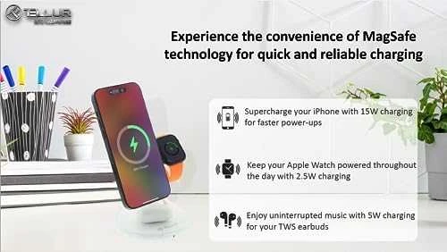 Tellur 3in1 MagSafe belaidis stalinis įkroviklis