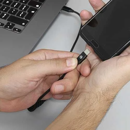 Tellur Tempiamas USB-C į USB-C laidas, iki 60 W, 1,8 m, juodas