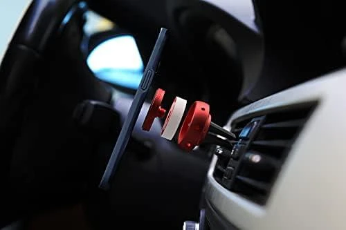 „Tellur FreshDot“ automobilio telefono laikiklis, magnetinis, kramtomosios gumos kvapo rinkinys, laikiklis oro išleidimo angai Raudona