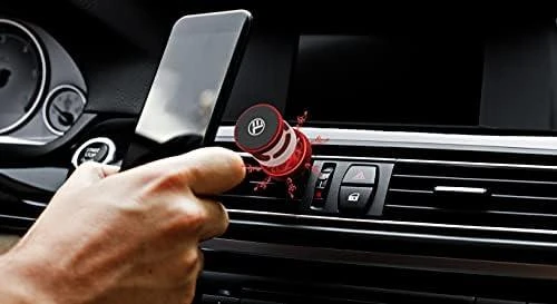„Tellur FreshDot“ automobilio telefono laikiklis, magnetinis, kramtomosios gumos kvapo rinkinys, laikiklis oro išleidimo angai Raudona