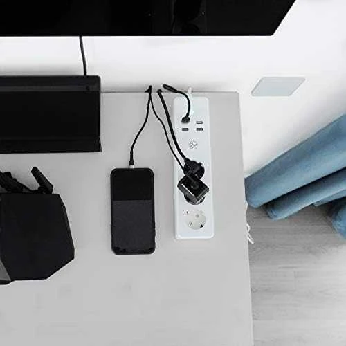 „Tellur WiFi“ maitinimo juosta, 3 lizdai, 4 * USB 4A, 2200 W, 10 A, 1,8 m