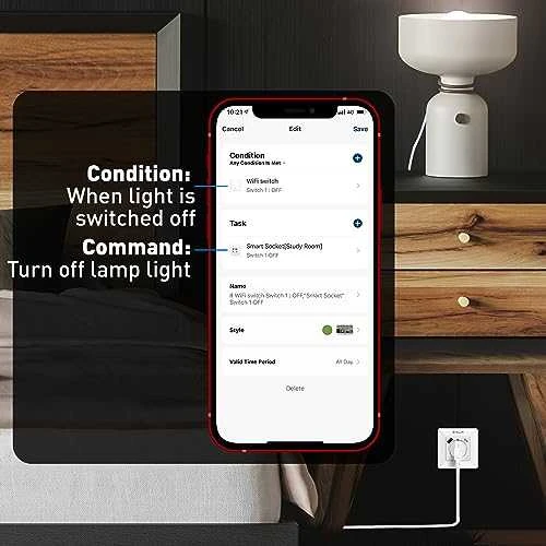 „Tellur“ išmanusis WiFi sieninis kištukas 3600 W 16 A, PD20 W, USB 18 W, energijos rodmuo, baltas