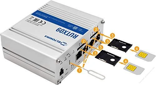 Šakotuvas Maršrutizatorius belaidis Teltonika RUTX11000000 (3G/4G/LTE SIM, 3G/4G/LTE USB, 2,4 GHz, 5 GHz)