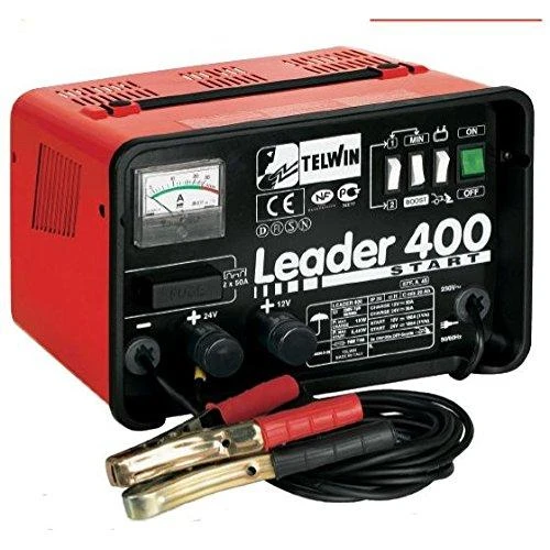 Telwin Leader 400 Start įkrovimo prietaisas su ampermetru