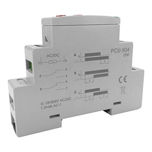 F&F Laiko siųstuvas, kurio maitinimo įtampa 1NO / NC 12 -264V - PCU- 504