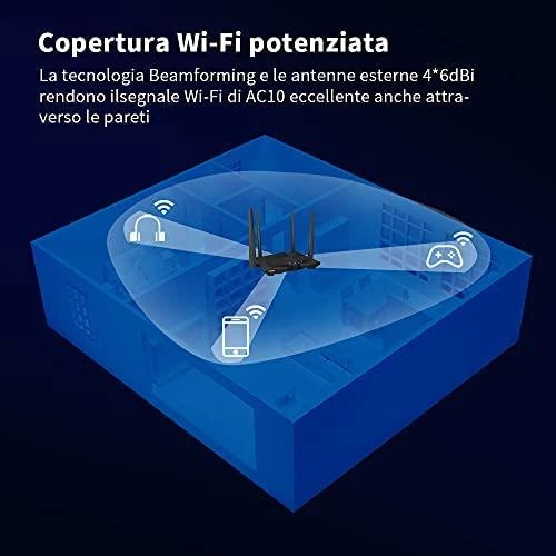 TP-Link „Mercusys“ | AC1200 belaidis dviejų dažnių maršrutizatorius | AC10 | 802.11ac | 300+867 Mbit/s | 10/100 Mbit/s | Ethernet LAN (RJ-45) jungtys 2 | Tinklo palaikymas: Ne | MU-MiMO: Taip | Ne, mobilusis plačiajuostis ryšys: Ne | Antenos tipas: 4 fiksuotos | Ne