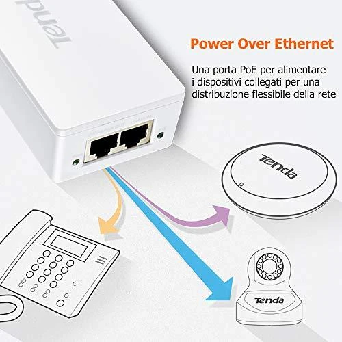 „Tenda POE30G-AT PoE“ adapteris gigabito eternetui