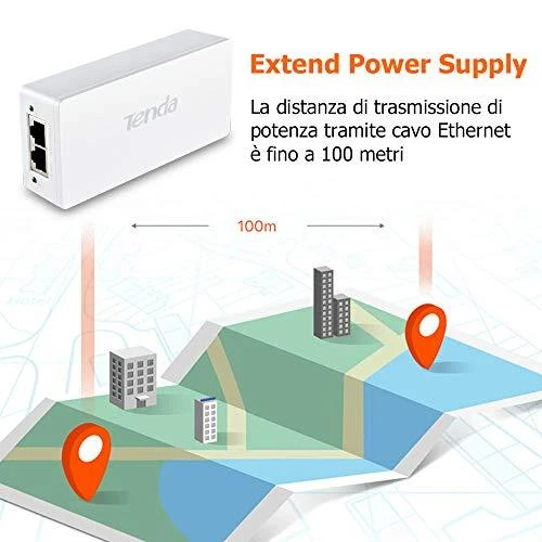 „Tenda POE30G-AT PoE“ adapteris gigabito eternetui