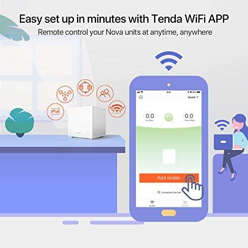 Maršrutizatorius Tenda Nova Wi-Fi 5 trijų dažnių juostų maršrutizatorių rinkinys, 3 vnt., MW12-3