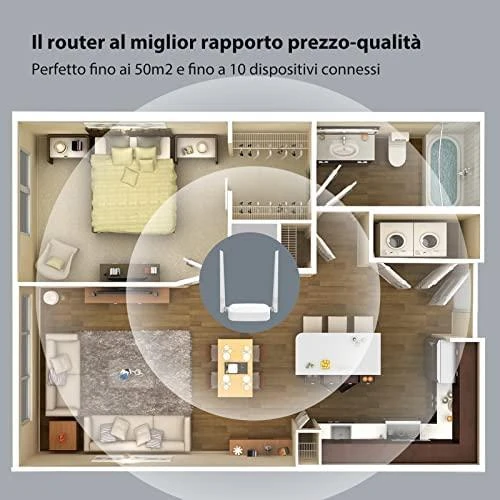Tenda N301 belaidis maršrutizatorius Greitas Ethernet vienos juostos (2,4 GHz) Baltas