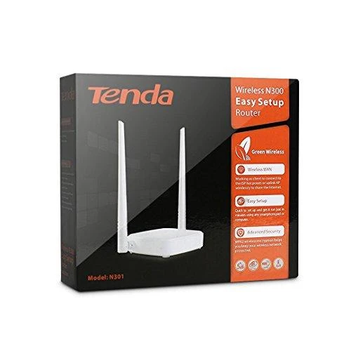 Tenda N301 belaidis maršrutizatorius Greitas Ethernet vienos juostos (2,4 GHz) Baltas