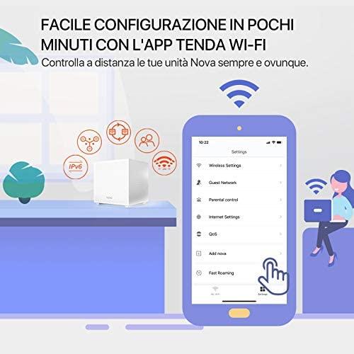 Tenda Nova MW12 Wi-Fi Mesh sistema AC2100, trijų juostų, 350 m², 2 vnt., MW12-2