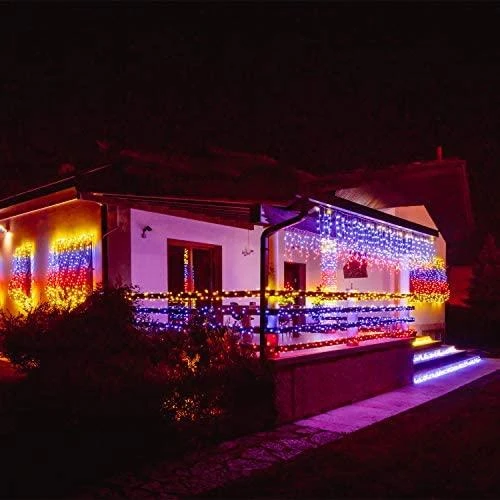 Kalėdinė lempučių girlianda Twinkly Icicle 190 Special LED RGB+W, varvekliai, daugiaspalvė