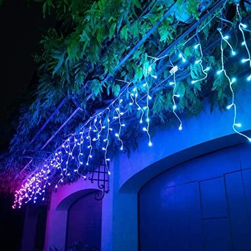 Kalėdinė lempučių girlianda Twinkly Icicle 190 Special LED RGB+W, varvekliai, daugiaspalvė
