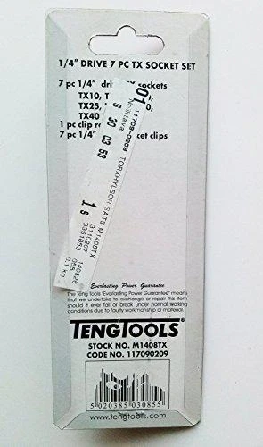 TengTools Galvučių komplektas Teng Tools M1408TX; TX; 7 vnt.
