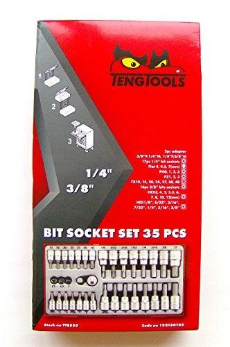 TengTools Galvučių su antgaliais rinkinys Teng Tools TTBS35; vnt.