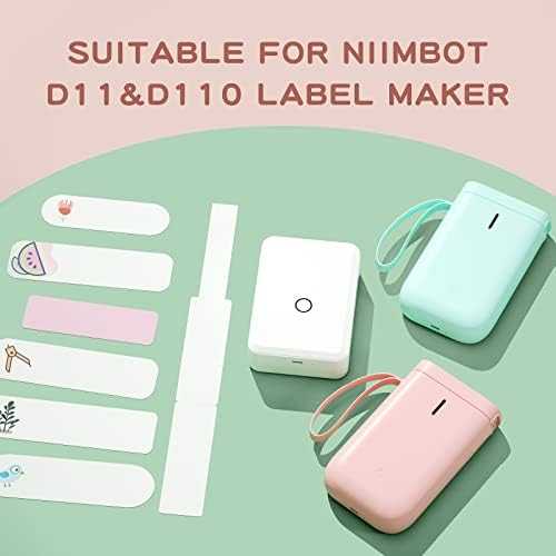 Terminės etiketės Niimbot lipdukai 12x40 mm, 160 vnt (balti)