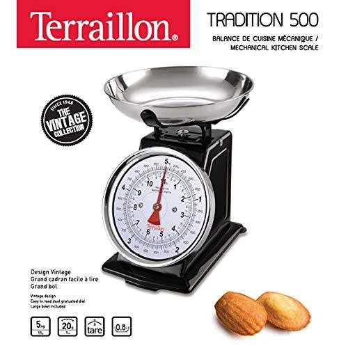 Ariete Terraillon Sas TERRAILLON 14477 Tradition 500 juod. Mech. virtuvinės svarstyklės