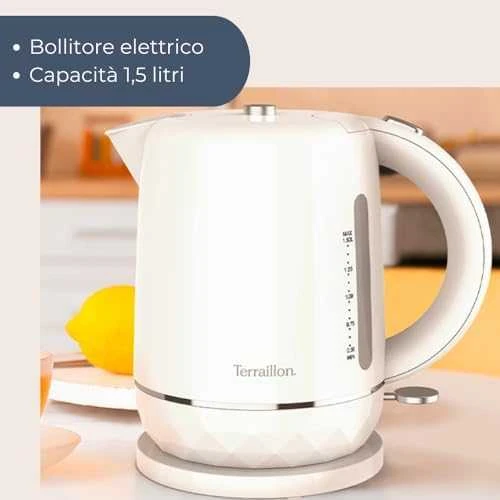 Virdulys Terraillon Vattenkokare Diamond 1,5L 2200W vit