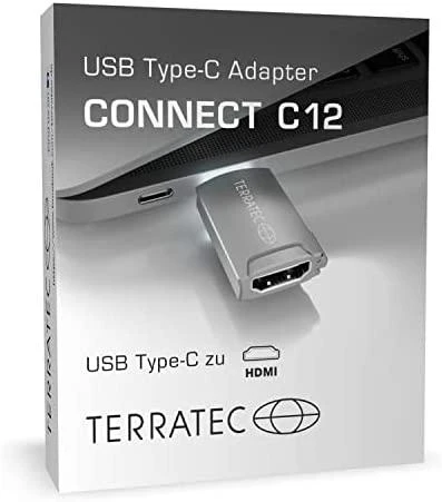 Adapteris USB TerraTec C12 USB-C – HDMI Pilka (306704)