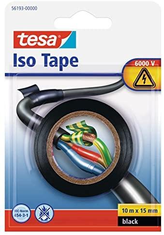 tesa Izoliacinė juosta 10 m 15 mm juoda blisterinė pakuotė