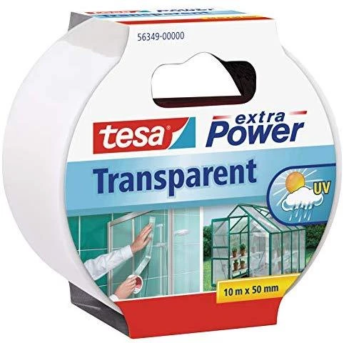 Tesa Lipnioji juosta plastikui ir stiklui, 10 m x 50 mm, skaidri