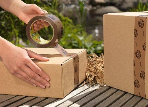 Ekologiška ir stipri pakavimo juosta TESA PACK Eco & Strong, 50mm x 66m, rudos sp.