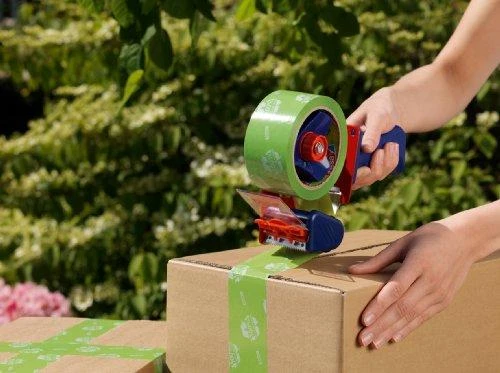 Ekologiška ir stipri pakavimo juosta TESA PACK Eco & Strong, 50mm x 66m, žalios sp.