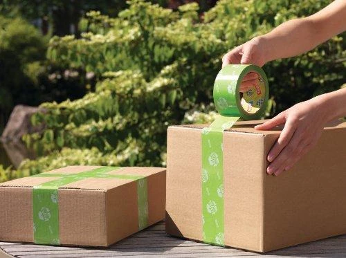 Ekologiška ir stipri pakavimo juosta TESA PACK Eco & Strong, 50mm x 66m, žalios sp.