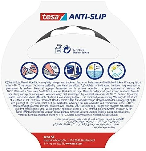 Tesa Anti-Rutschband 5m 25mm juodas