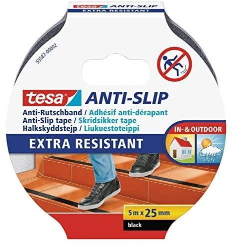 Tesa Anti-Rutschband 5m 25mm juodas
